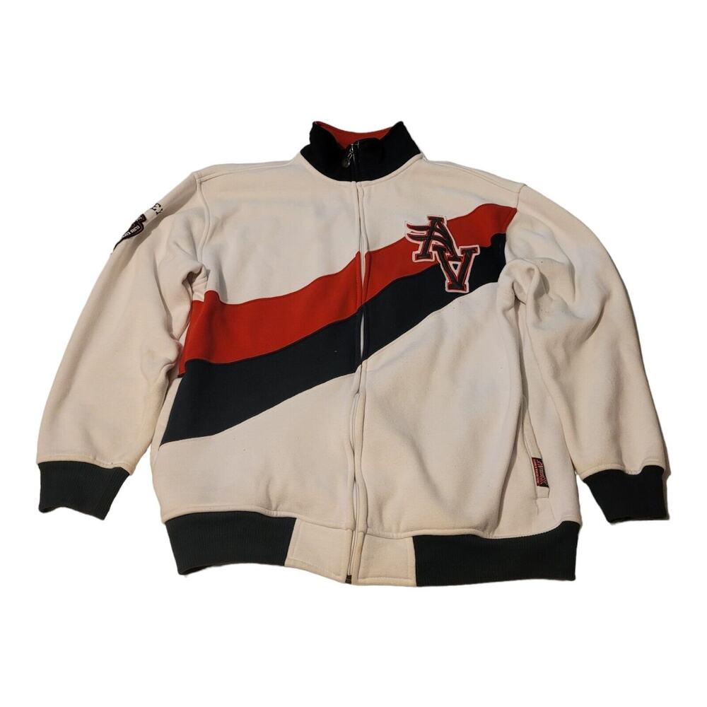 Avirex Zip Up Sweater Size Large Challenge Series Mt Everest Patch W Stains
